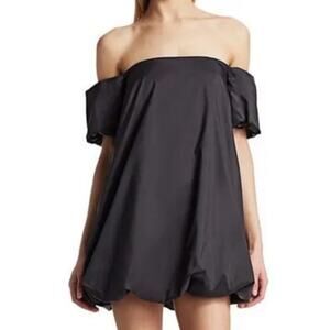 STAUD Ash Puff Sleeve Off The Shoulder Mini Bubble Dress Size 10